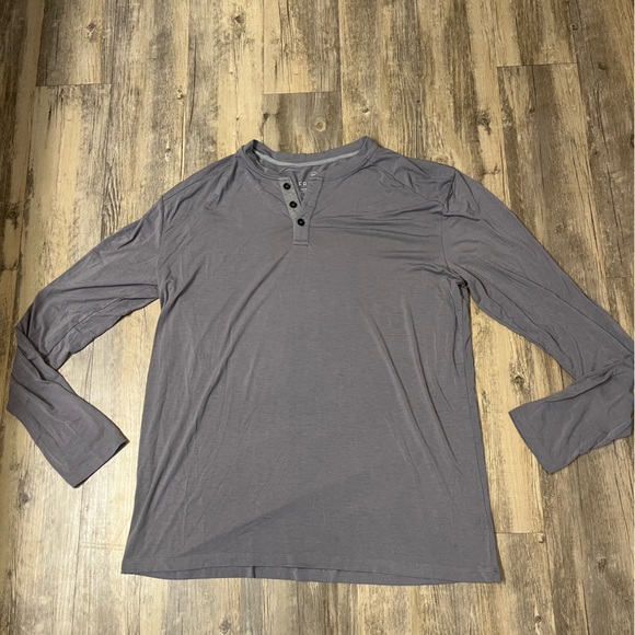 Free Fly Flex Bamboo LS Henley Blue Heather Dusk Size 3XL - Picture 3 of 12